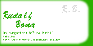 rudolf bona business card